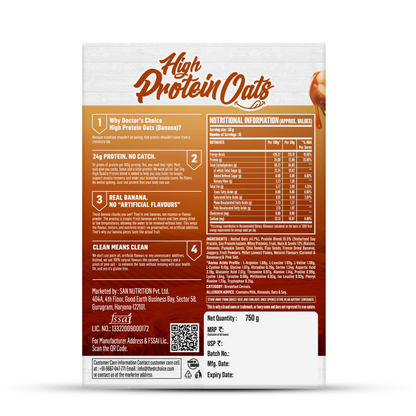 Image 8 of Doctor's Choice Protein Oats (Banana Caramel) 750 GM