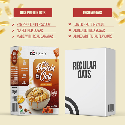 Image 9 of Doctor's Choice Protein Oats (Banana Caramel) 750 GM