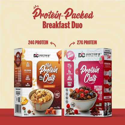 Image 2 of Doctor's Choice Protein Oats Combo – Banana Caramel & Chocolate Protein Oats