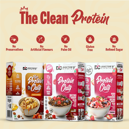 Image 3 of Doctor's Choice Protein Oats Combo – Banana Caramel + Dark Chocoberry + Strawberry (each 750g)