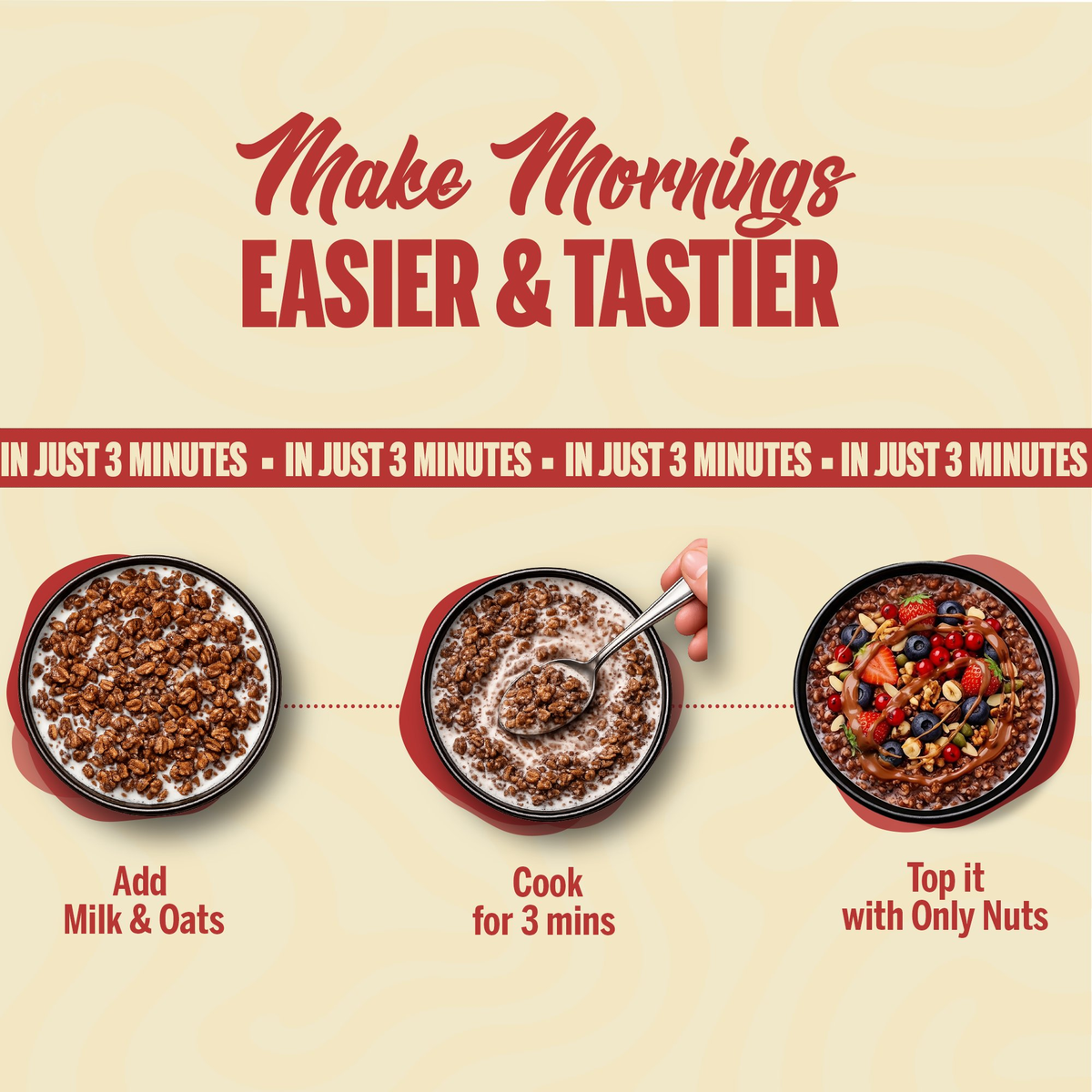 Image 5 of Doctor's Choice Protein Oats Combo – Banana Caramel + Dark Chocoberry + Strawberry (each 750g)