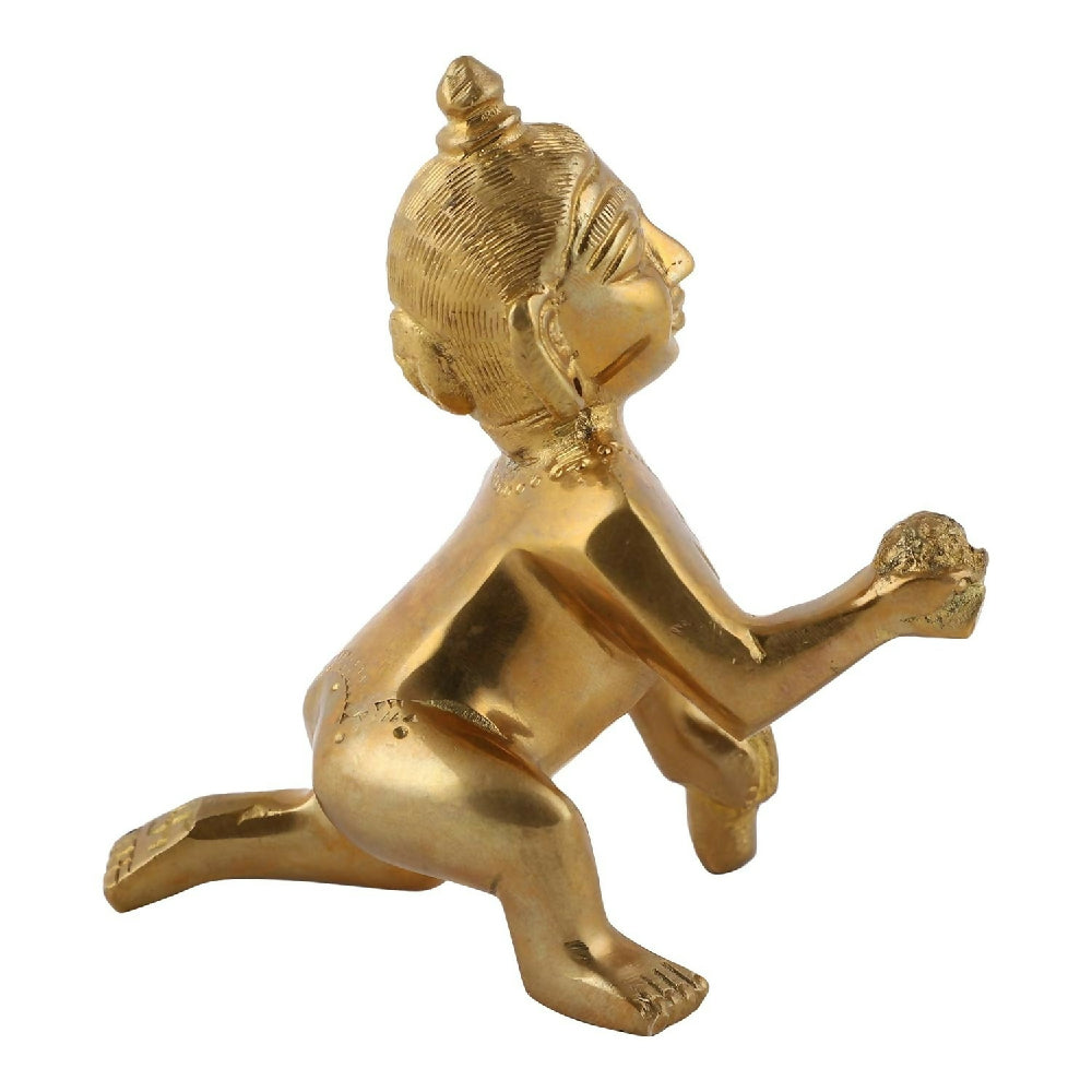 Image 2 of UAPAN Brass Laddu Gopal Idol - 8 cm