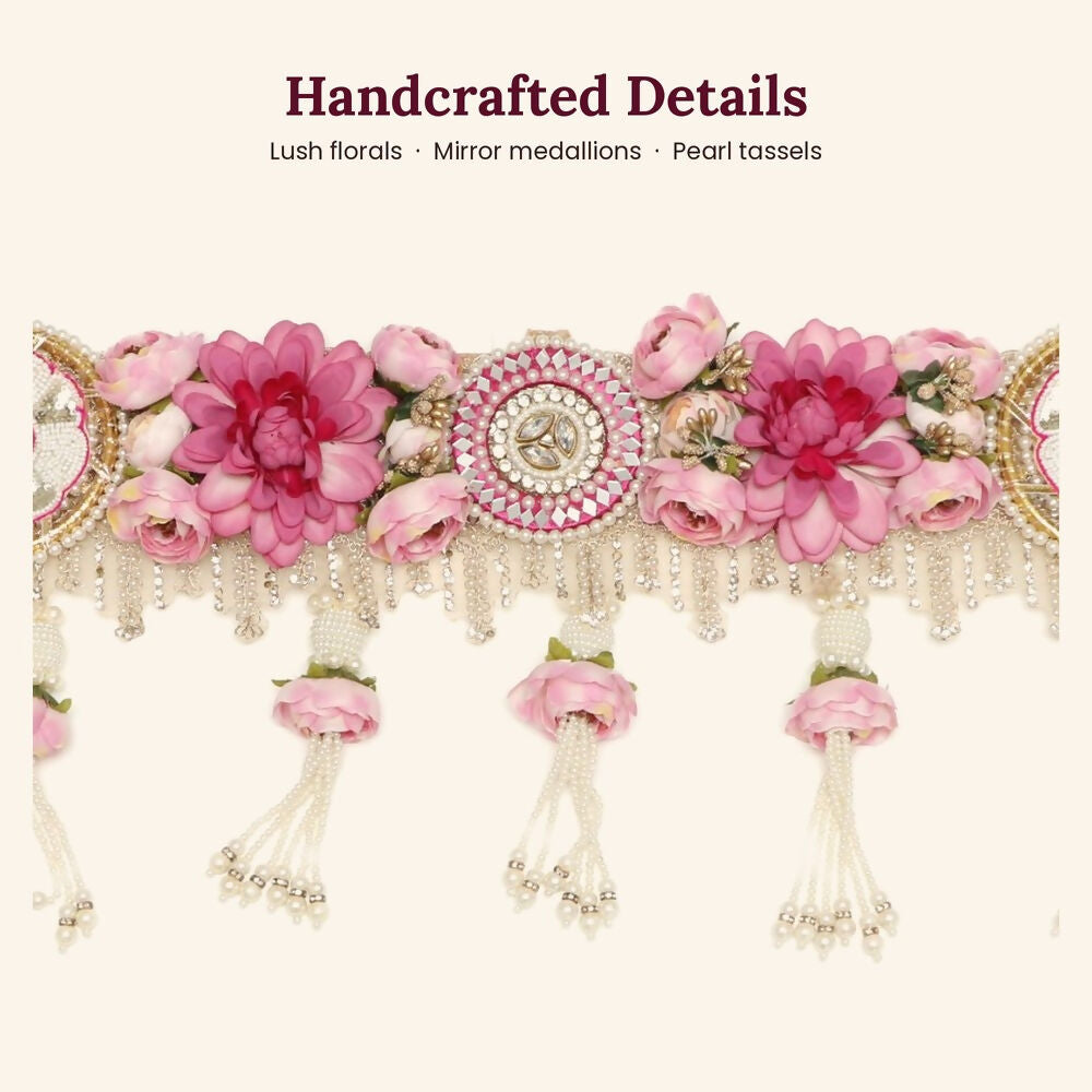Image 5 of Renu's Creation Pink Floral Bloom Toran