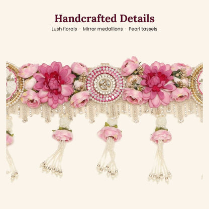 Image 5 of Renu's Creation Pink Floral Bloom Toran