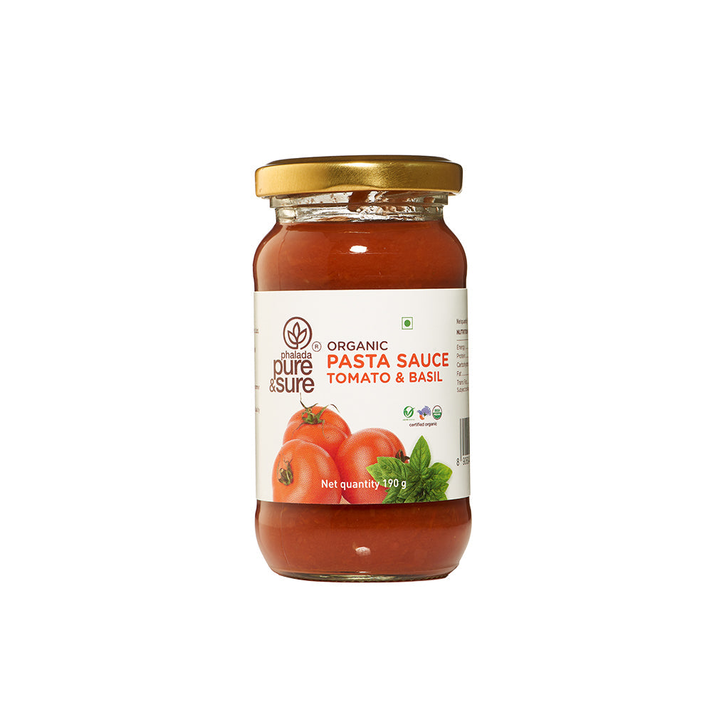 Image 1 of 190g / Pack of 1 for the product Pure & Sure Organic Tomato Basil Sauce