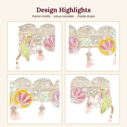 Image 2 of Renu's Creation Parrot & Lotus Pastel Toran