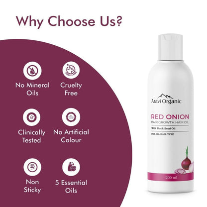Image 2 of Aravi Organic Hair Growth Hair Oil with Onion Oil