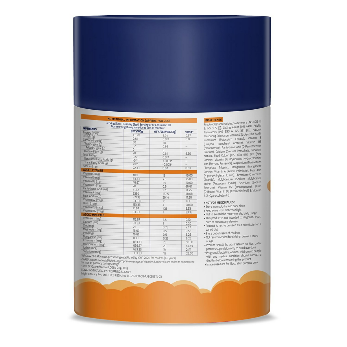 Image 4 of Gritzo SuperMilk Overall Growth (2-6y Boy & Girl) (Double Chocolate) with Super Gummies (Natural Orange Flavour)