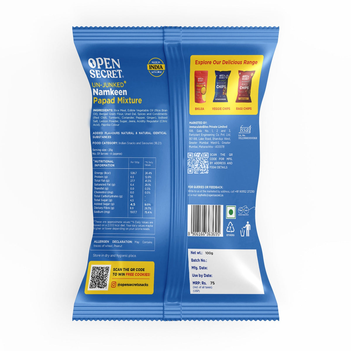 Image 6 of Open Secret Unjunked Papad Namkeen