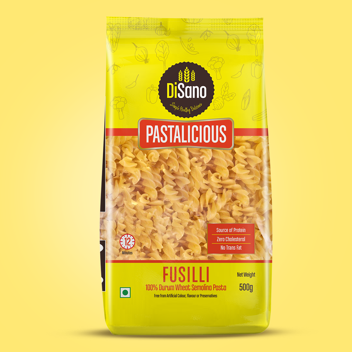 Image 10 of Fusilli / Pack of 1 for the product Disano Pastalicious - No Maida Pasta