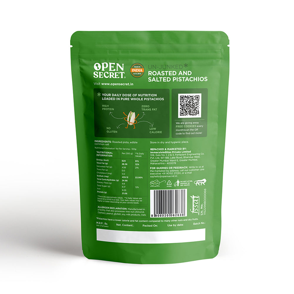 Image 6 of Open Secret Unjunked Roasted and Salted Pistachios