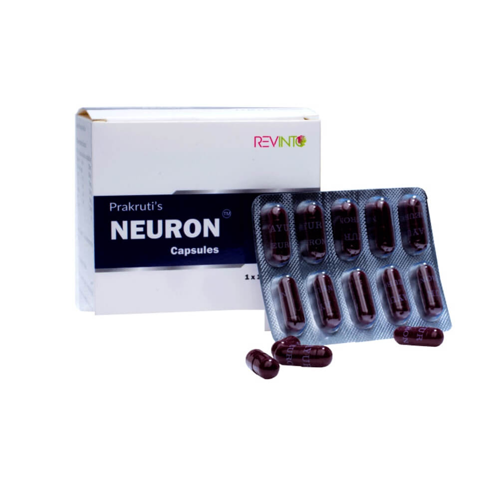 Image 1 of 100 tabs for the product Prakruti Ayurveda Neuron Capsules