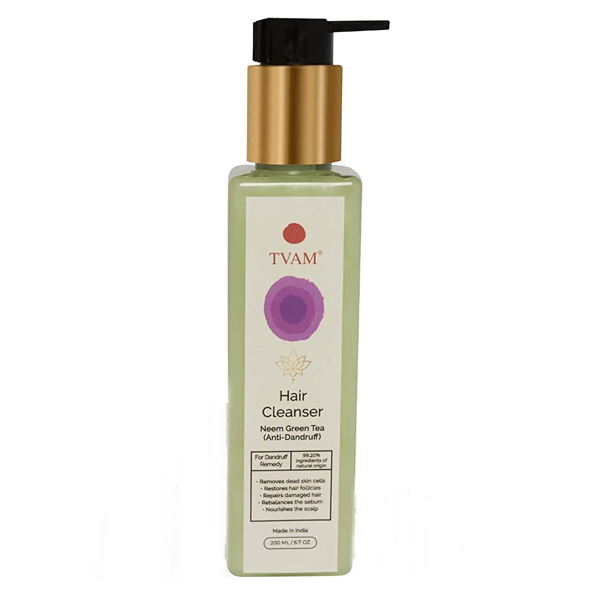 Image 1 of 200 ml for the product Tvam Neem & Green Tea Anti-Dandruff Hair Cleanser