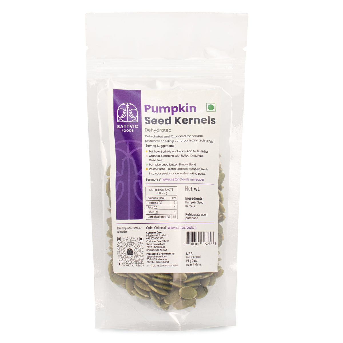 Image 8 of Sattvic Foods Green Pumpkin Seeds | Mineral-Rich | No Shell