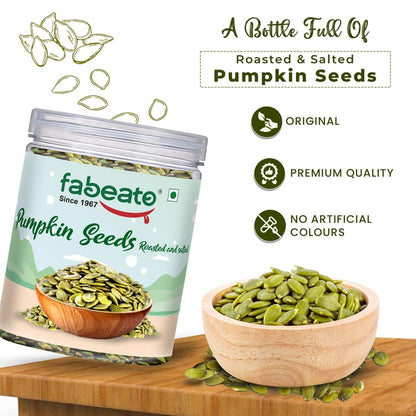 Image 2 of Fabeato Roasted & Salted Pumpkin seeds-250g