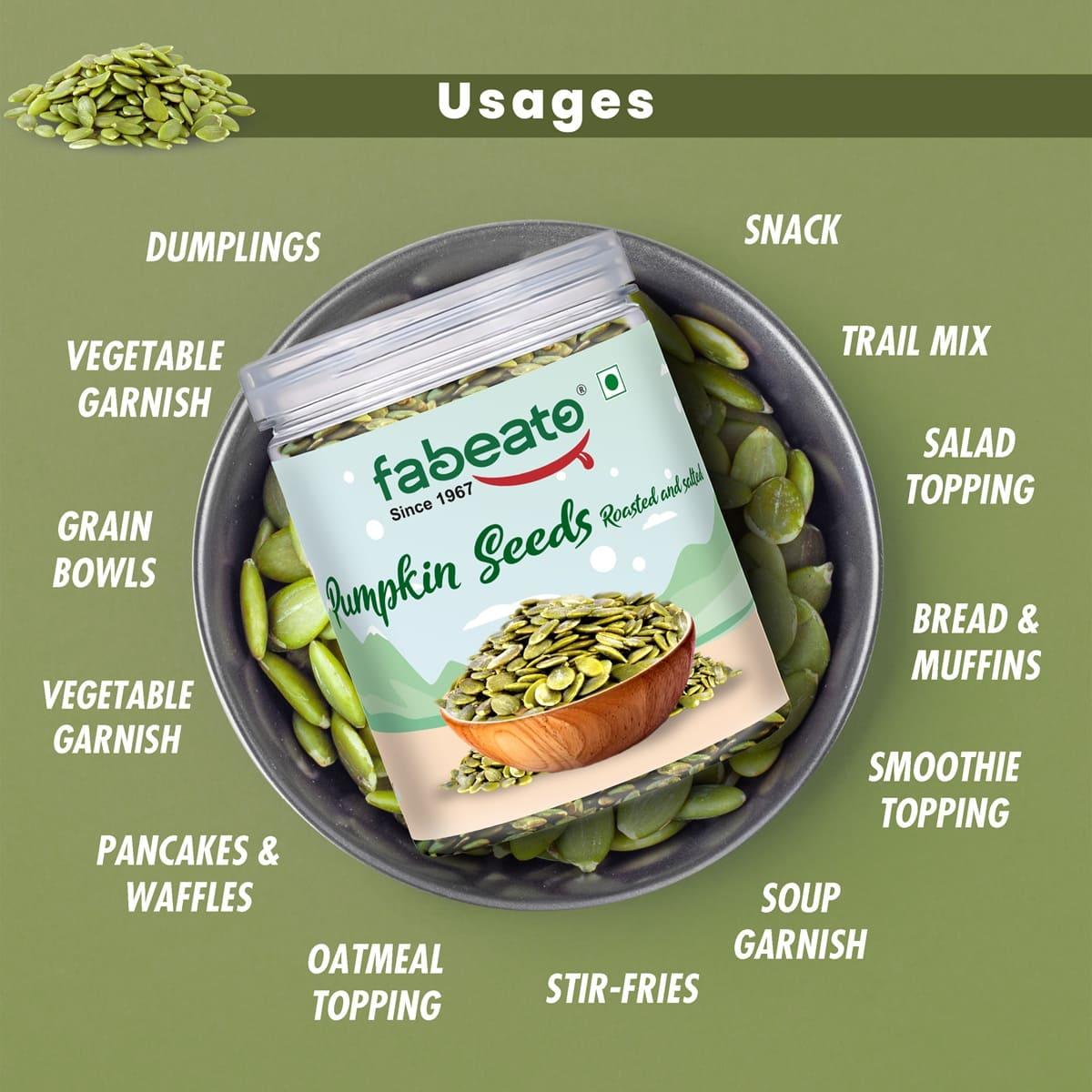 Image 4 of Fabeato Roasted & Salted Pumpkin seeds-250g