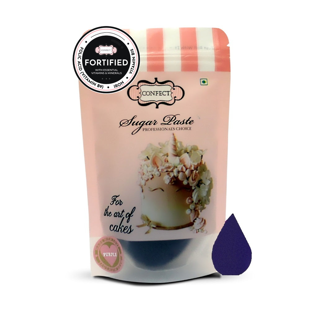 Image 1 of 250 gm for the product Confect Purple Fondant | Edible Nutritional Sugarpaste