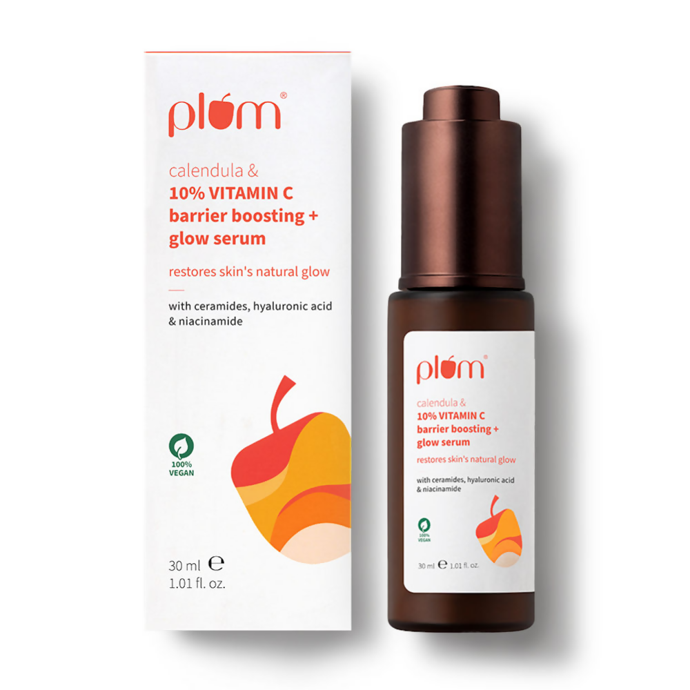 Image 1 of Plum 10% Vitamin C Barrier Boosting + Glow Serum with Calendula For Glowing Skin