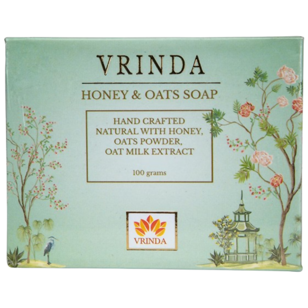 Image 1 of 100 gm / Pack of 1 for the product Vrinda Honey & Oats Soap