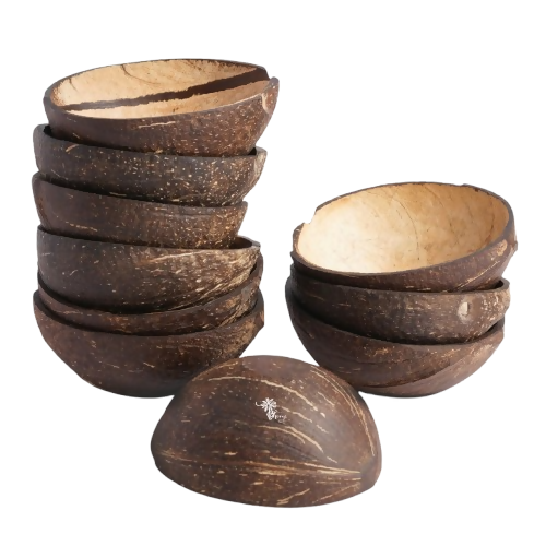 Image 7 of Thenga Natural Oval Coconut Shell Bowls