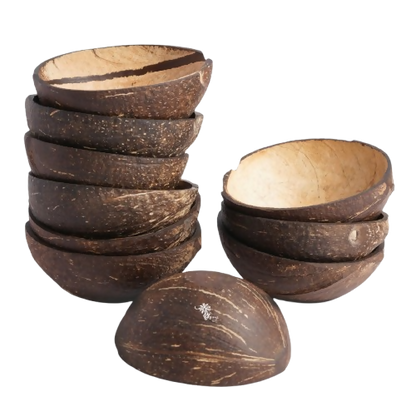 Image 7 of Thenga Natural Oval Coconut Shell Bowls