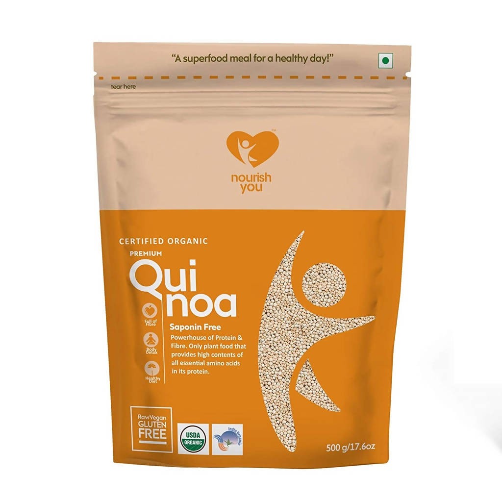 Image 1 of Pack of 1 / 500 gm for the product Nourish You Organic Premium White Quinoa