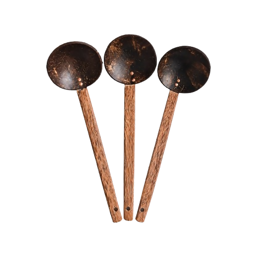Image 7 of Thenga Coconut Shell Ladles/Spoon Set