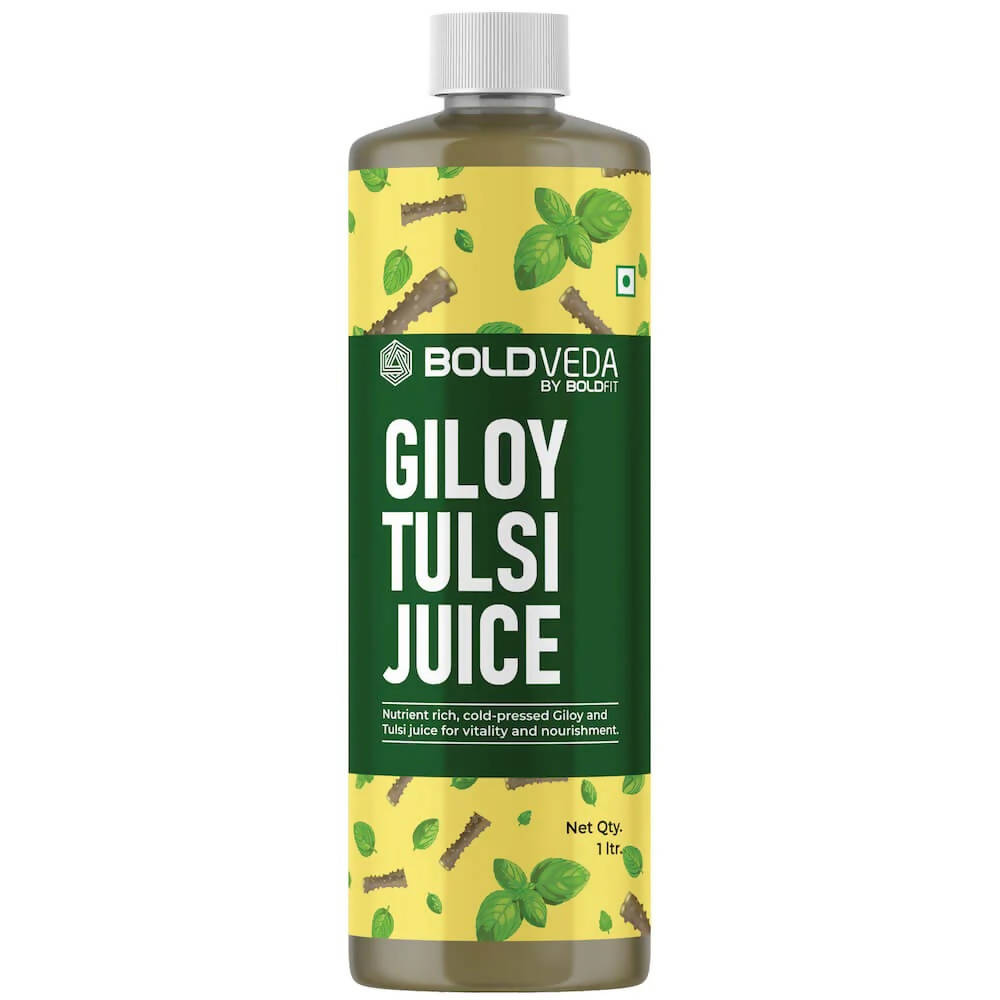 Image 1 of 1 L for the product Boldveda Cold Pressed Tulsi Giloy Juice