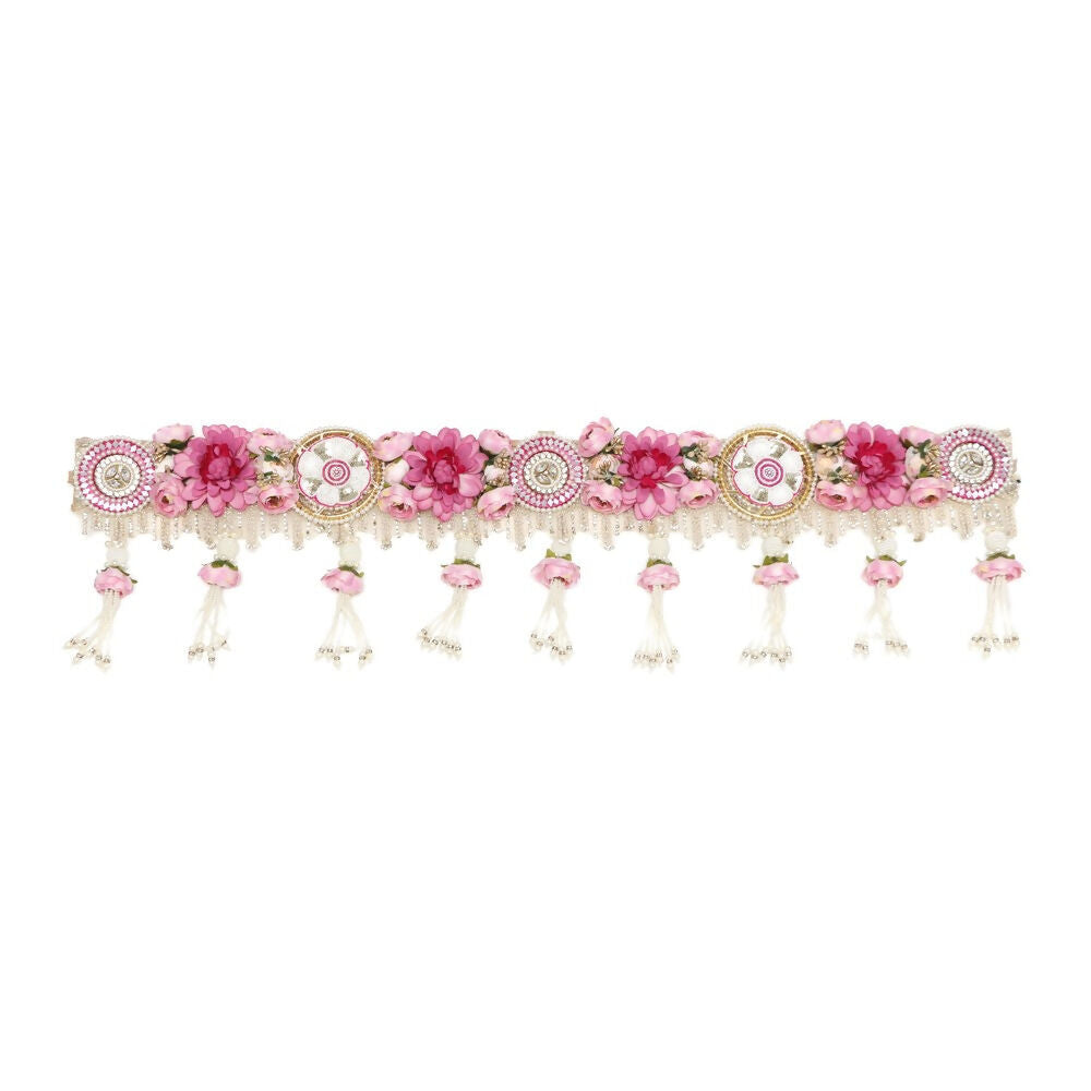 Image 6 of Renu's Creation Pink Floral Bloom Toran