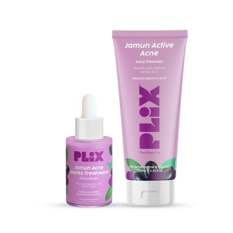 Image 1 of PLIX The Plant Fix Jamun Face Wash & Acne Marks Serum Combo