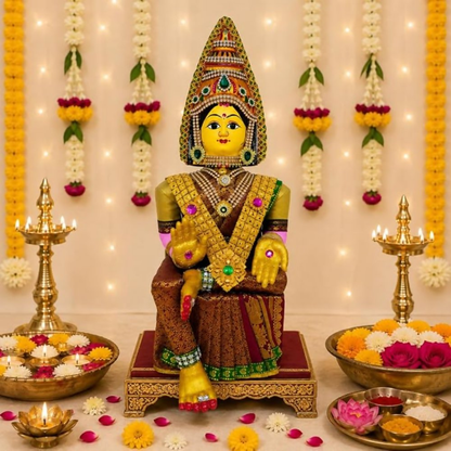 Image 3 of SRI YAGNAA - Varalakshmi Ammavari Decorated Doll - Multicolour
