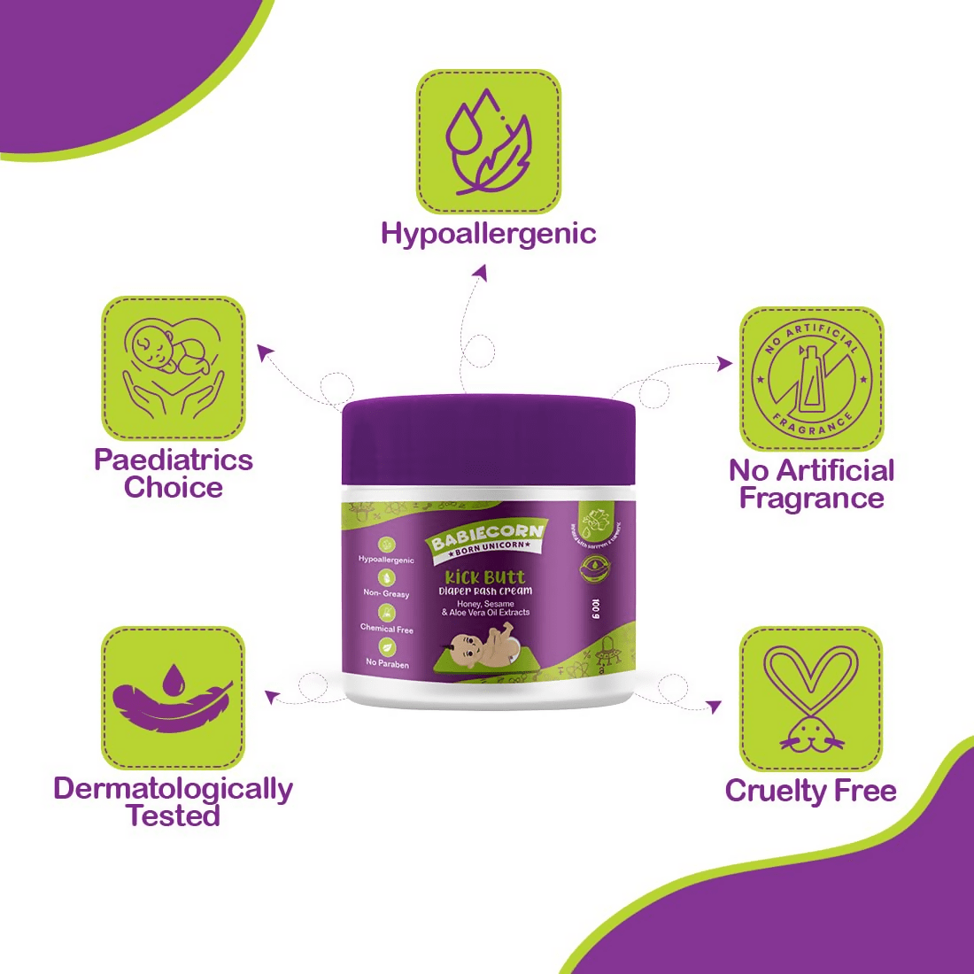 Image 4 of Babiecorn Kick Butt Diaper Rash Cream