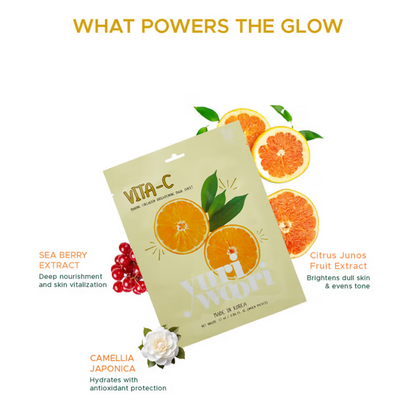 Image 4 of Yuri Woori Vita-C Marine Collagen Brightening Sheet Mask