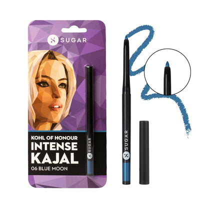 Image 1 of Sugar Cosmetics Kohl of Honour Intense Kajal Upto 12 hrs, Long Lasting, Smudge Proof & Waterproof Kajal - 06 Blue Moon