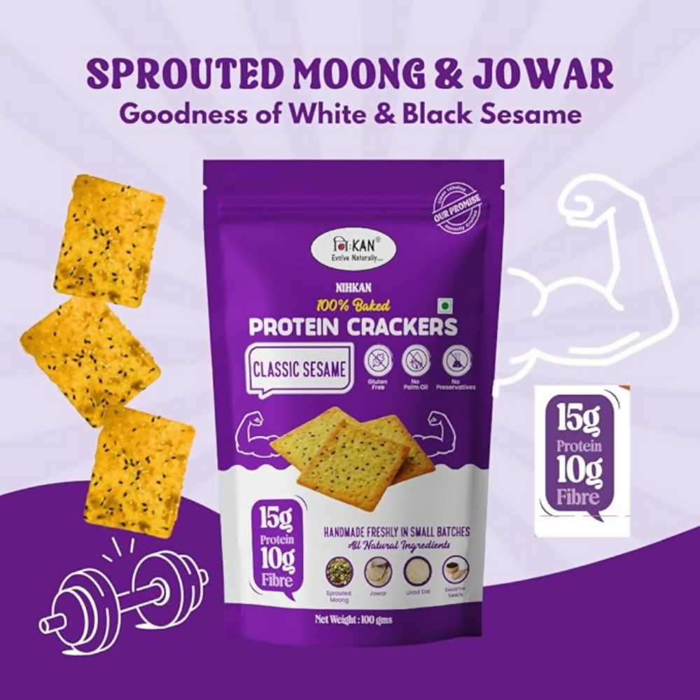 Image 3 of NIHKAN Classic Sesame Protein Crackers