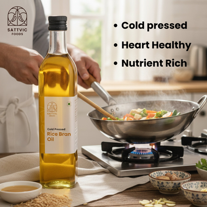 Image 3 of Sattvic Foods Rice Bran Oil | Cold-Pressed & Healthy Cooking Oil