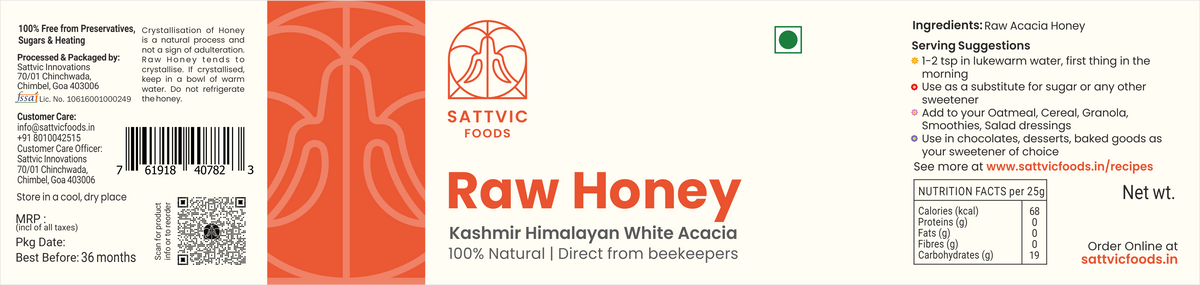 Image 7 of Sattvic Foods Raw Acacia Honey | Honey of Kashmir