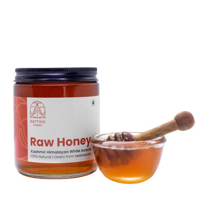 Image 8 of 300 gm for the product Sattvic Foods Raw Acacia Honey | Honey of Kashmir