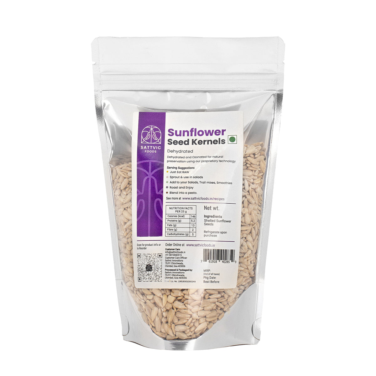 Image 11 of Sattvic Foods Raw Sunflower Seeds (No Shell)