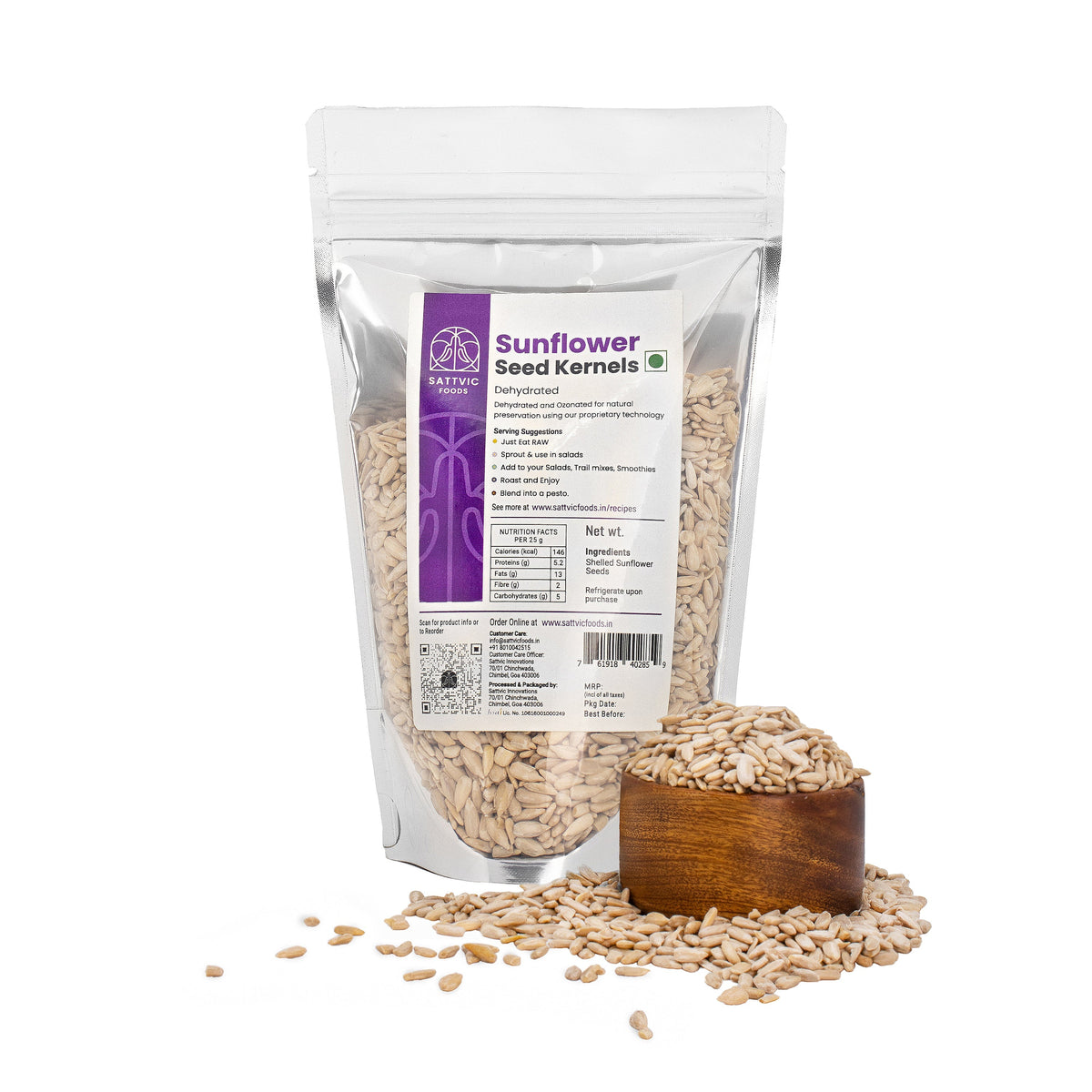 Image 10 of 750 gm for the product Sattvic Foods Raw Sunflower Seeds (No Shell)