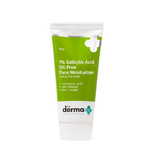 Image 1 of 50 gm for the product The Derma Co 1% Salicylic Acid Oil-Free Moisturizer For Active Acne