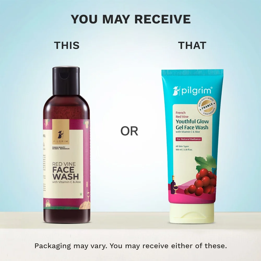 Image 2 of Pilgrim French Red Vine Face Wash with Vitamin C & Aloe For Anti Ageing & Dark Spots