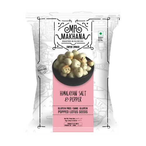 Image 1 of 21 gm / Pack of 1 for the product Mr. Makhana Super Snack Himalayan Salt & Pepper