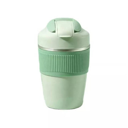 Image 1 of Wosta Travel Coffee Mug with Lid and Straw Tumbler - 480ml (Green)