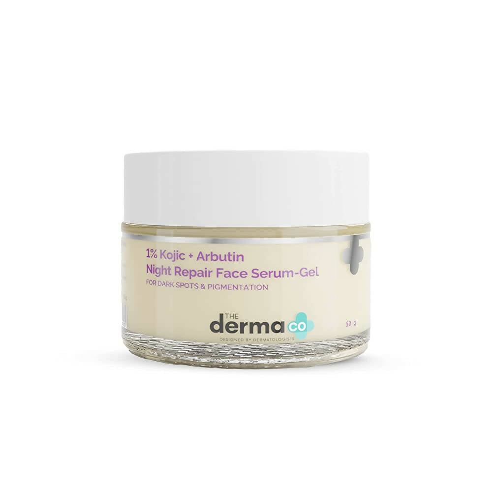 Image 1 of 50 gm for the product The Derma Co 1% Kojic + Arbutin Night Repair Face Serum Gel