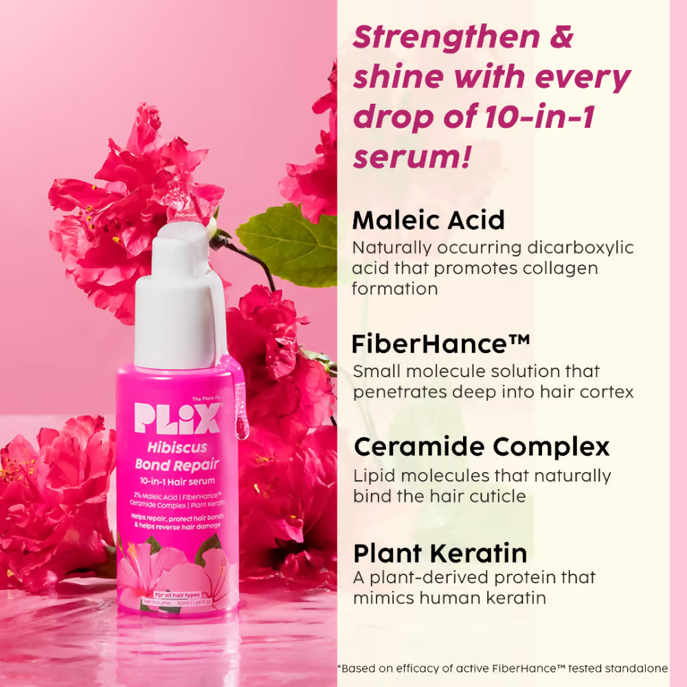 Image 6 of PLIX The Plant Fix Hibiscus Bond Repair 10-In-1 Hair Serum