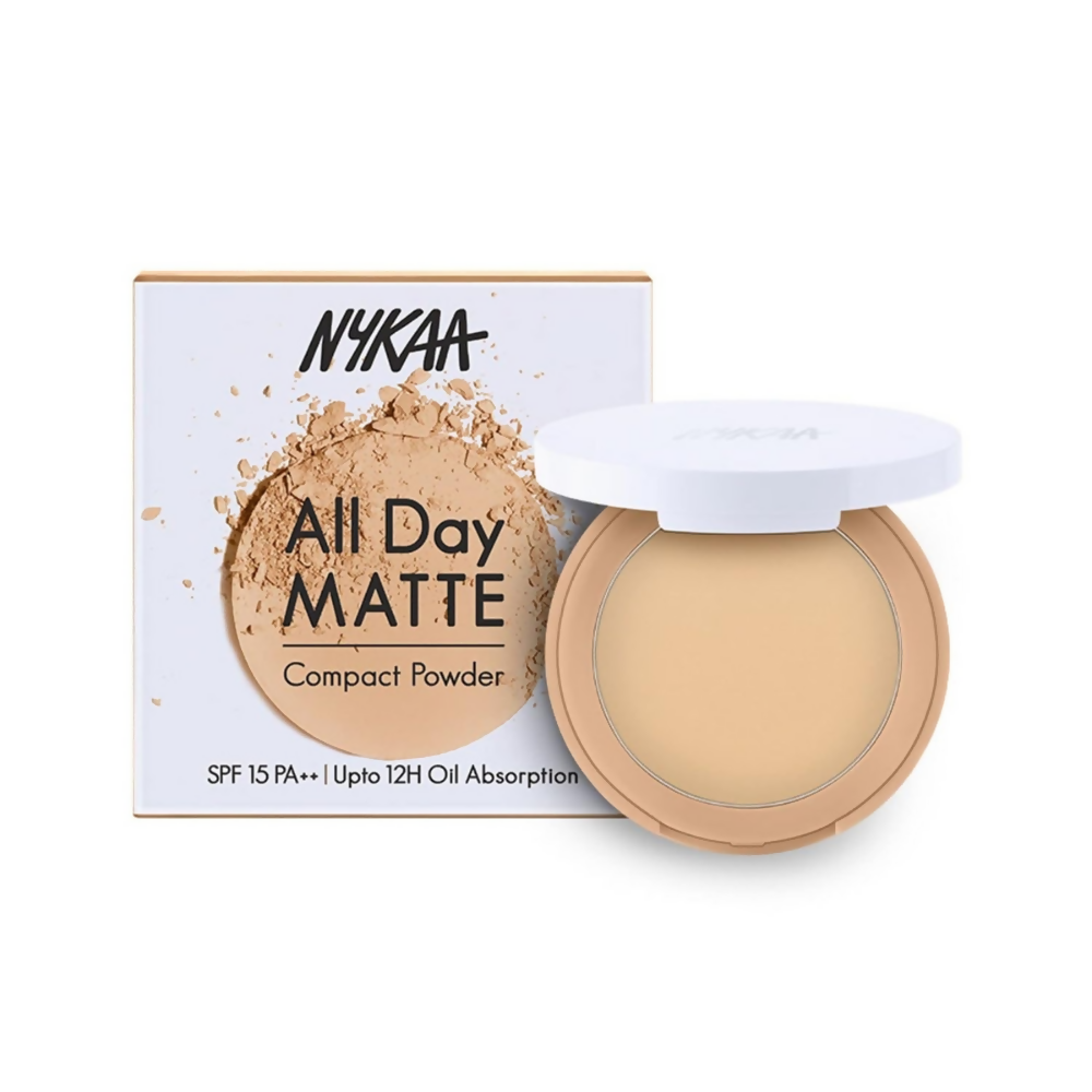 Image 2 of Nykaa All Day Matte Compact Powder- Beige 03