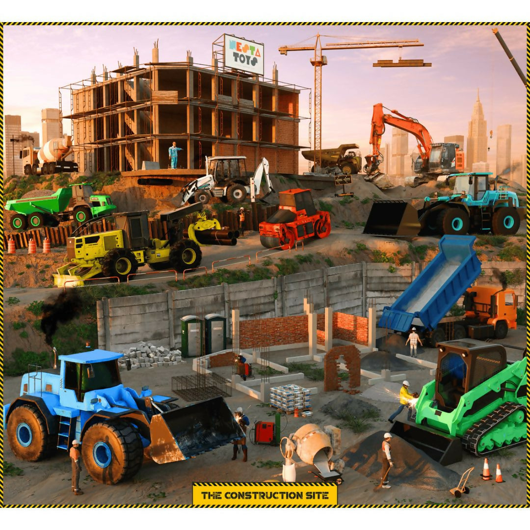 Image 1 of Nesta Toys Construction Site Puzzle For Kids (64 Pcs)