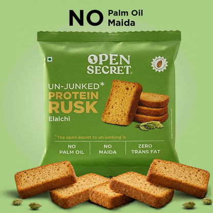 Image 2 of Open Secret High Protein Rusk - Elaichi