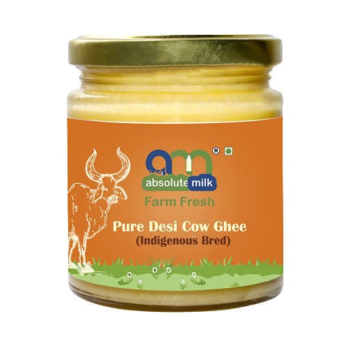 Image 1 of 190 ml / Pack of 1 for the product Absolute Milk Farm Fresh Pure Desi Cow Ghee (Indigeneous Bred) | Desi Gir Cow Ghee | 100% Pure & Natural Ghee
